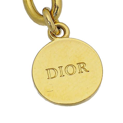 collar dior|Dior gold finish necklace.